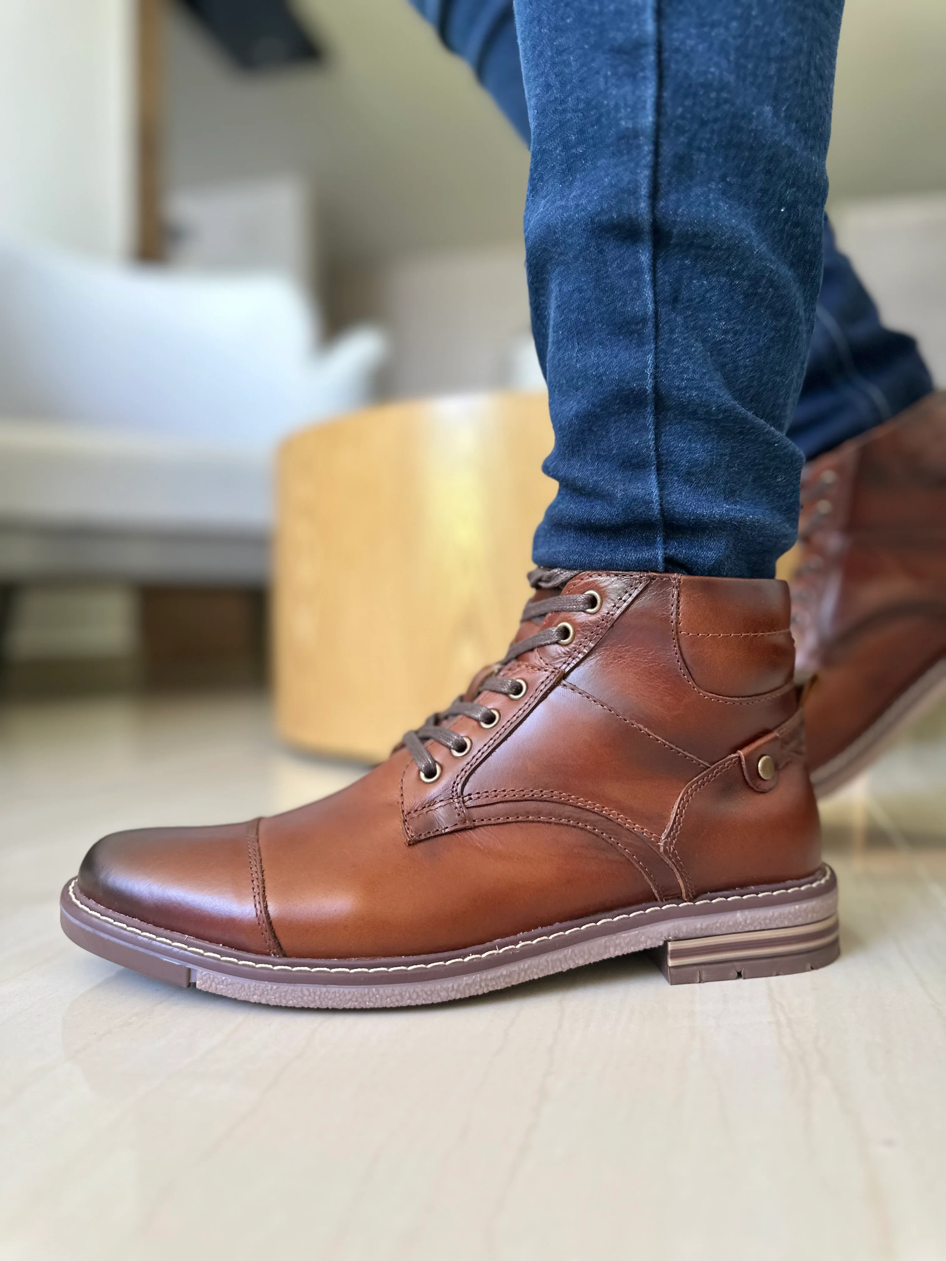 BOTAS DAGOBERTO EN CUERO MIEL / VRO: 9778 - Image 3