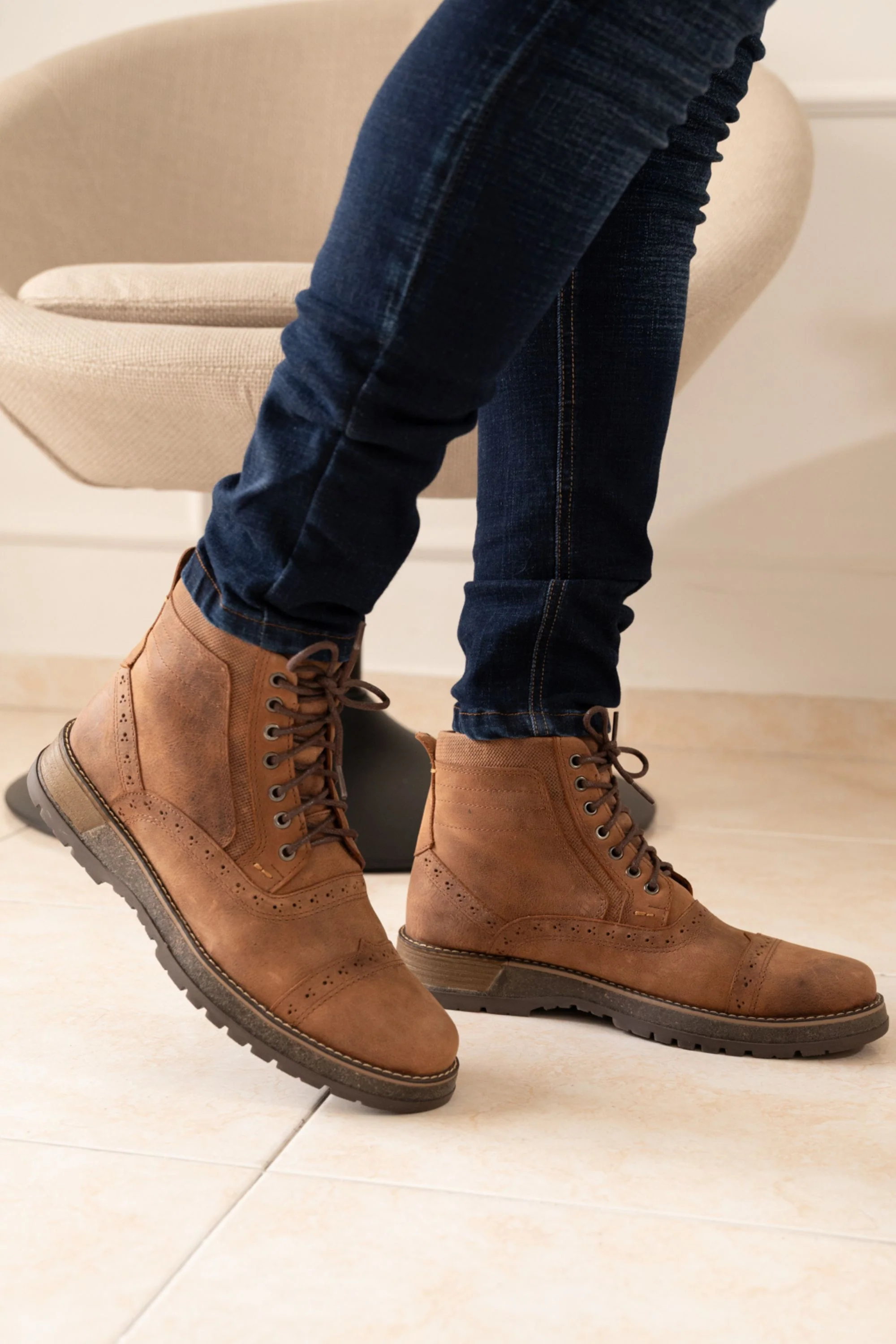 BOTAS DREAMS PARA HOMBRE EN CUERO MIEL REF: TUNJA CREMA - Image 3