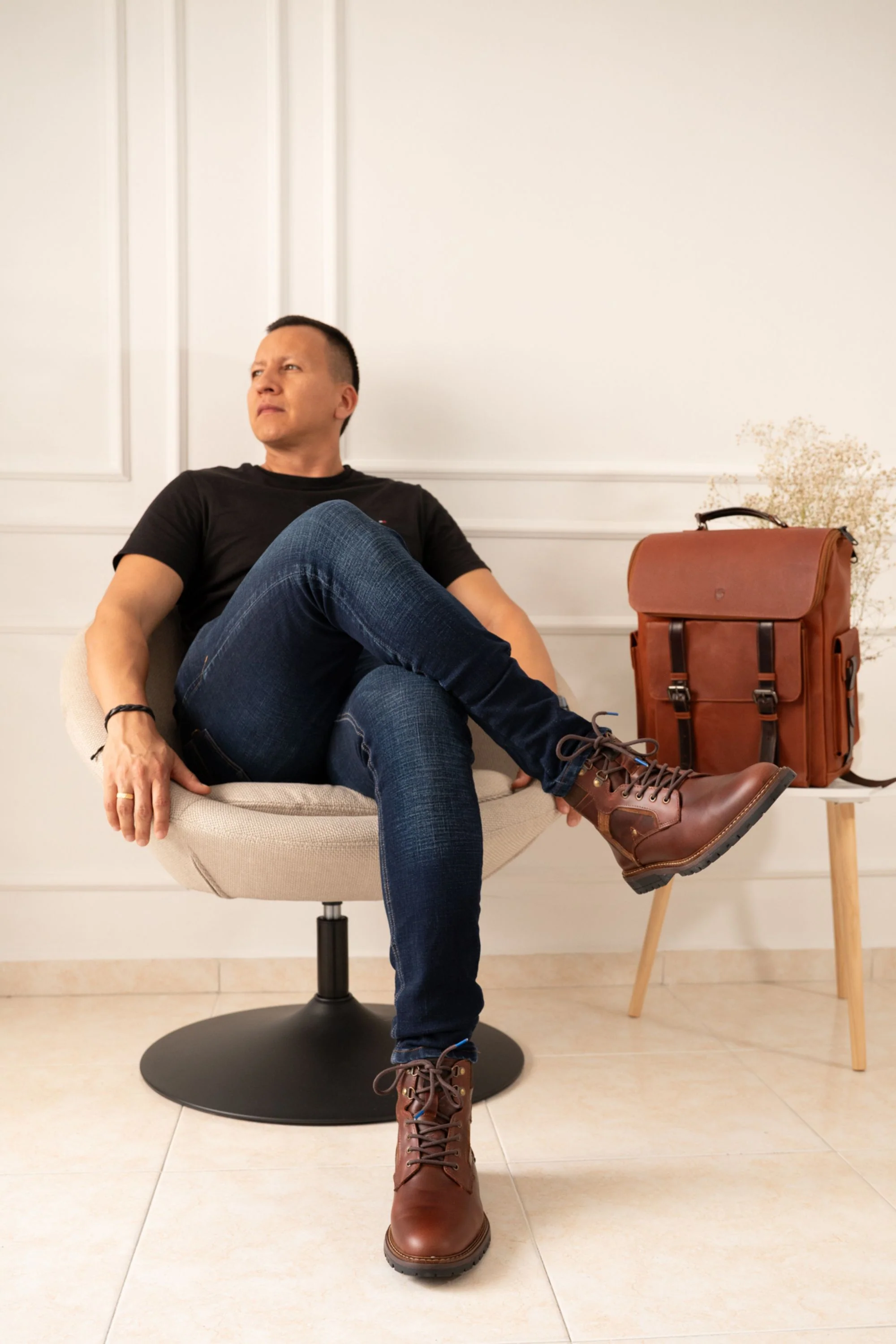 BOTAS LION EN CUERO CAFE PARA HOMBRE REF: CLCK 909 - Image 4