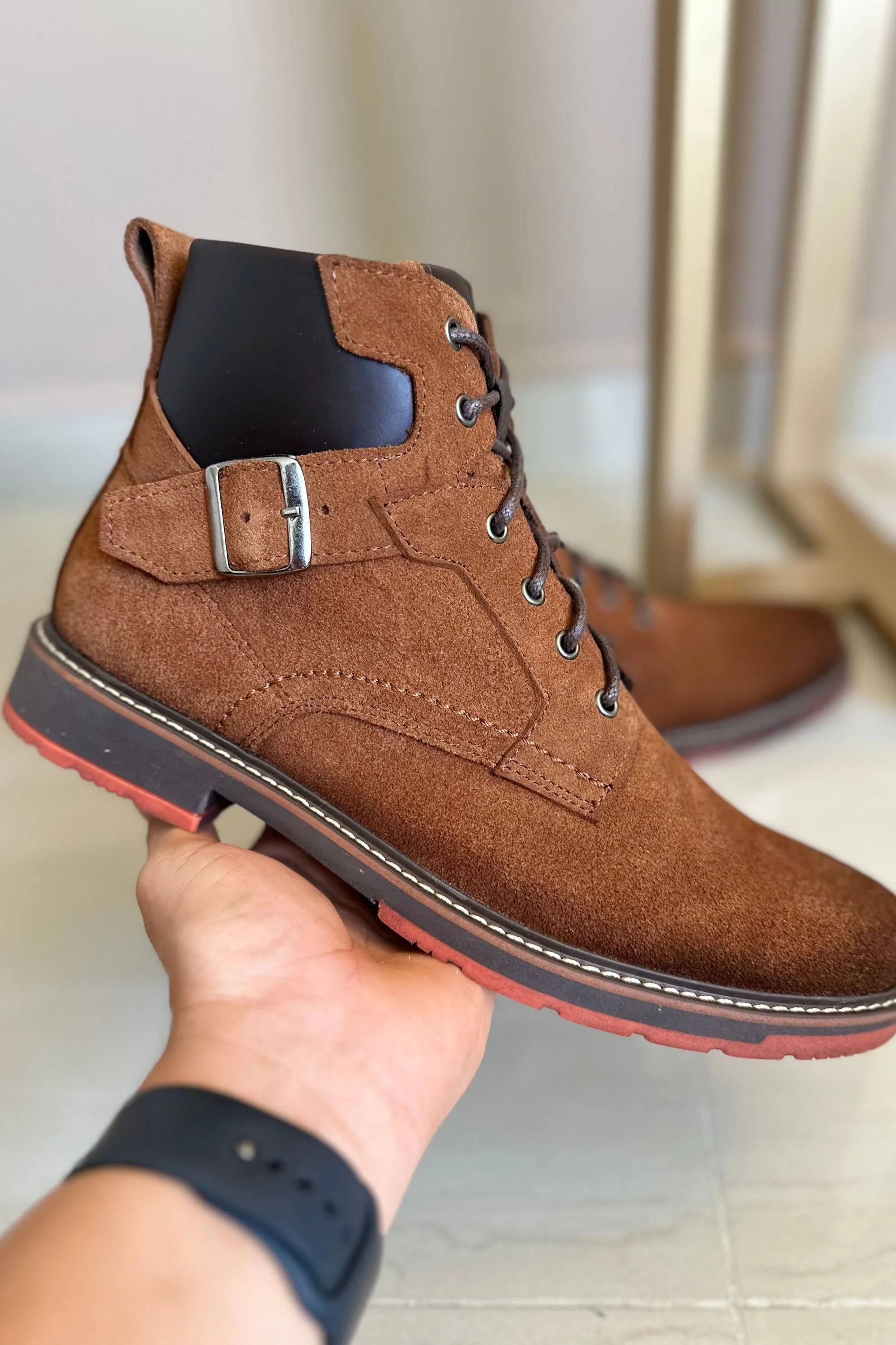 BOTAS PARA  HOMBRE EN CUERO CARNAZA  / DAVIDSON  MIEL FOGEADO REF: SORA MELCOCHA - Image 4