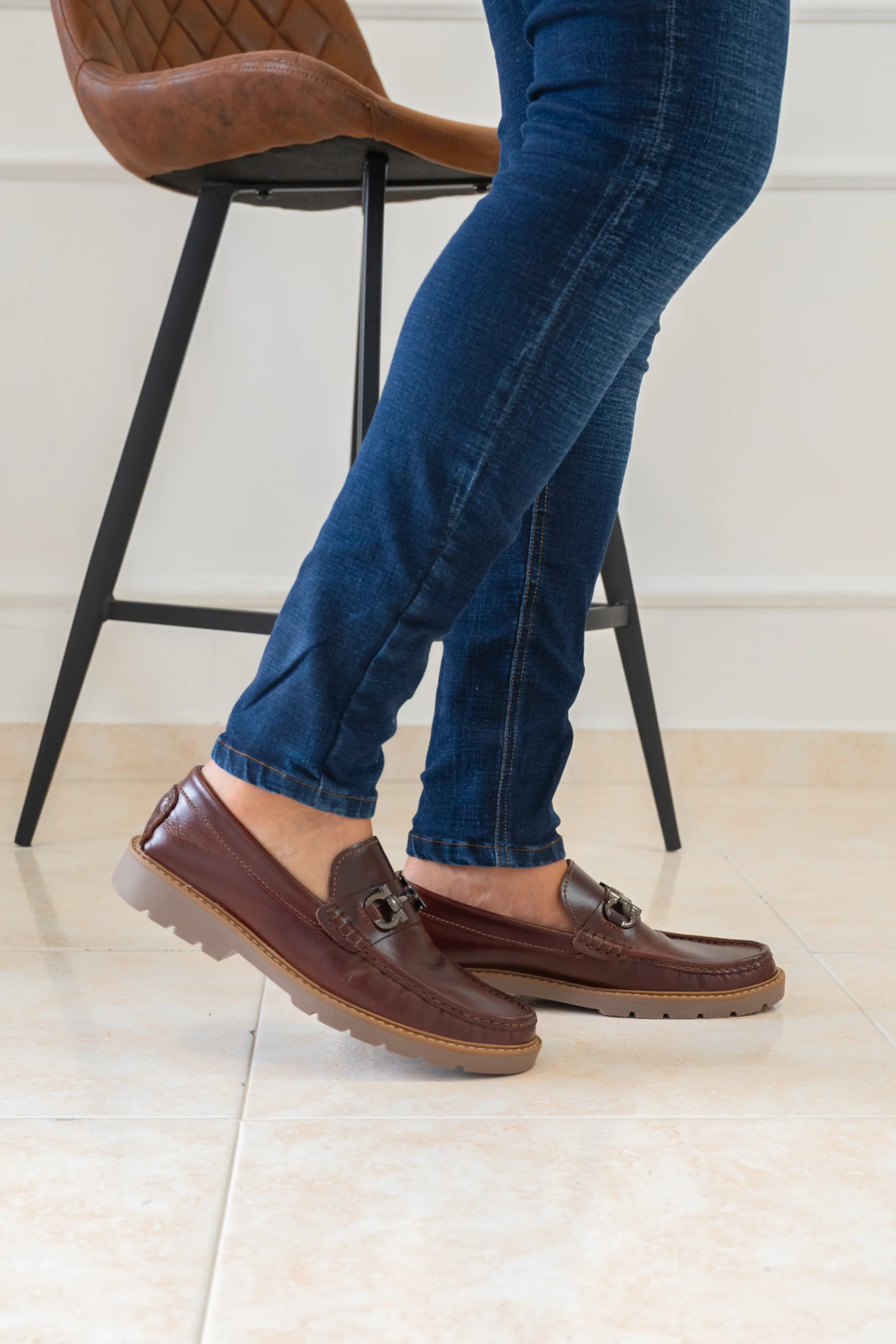 MOCASIN TIAGO PARA HOMBRE EN CUERO COÑAC / REF 663 - Image 4