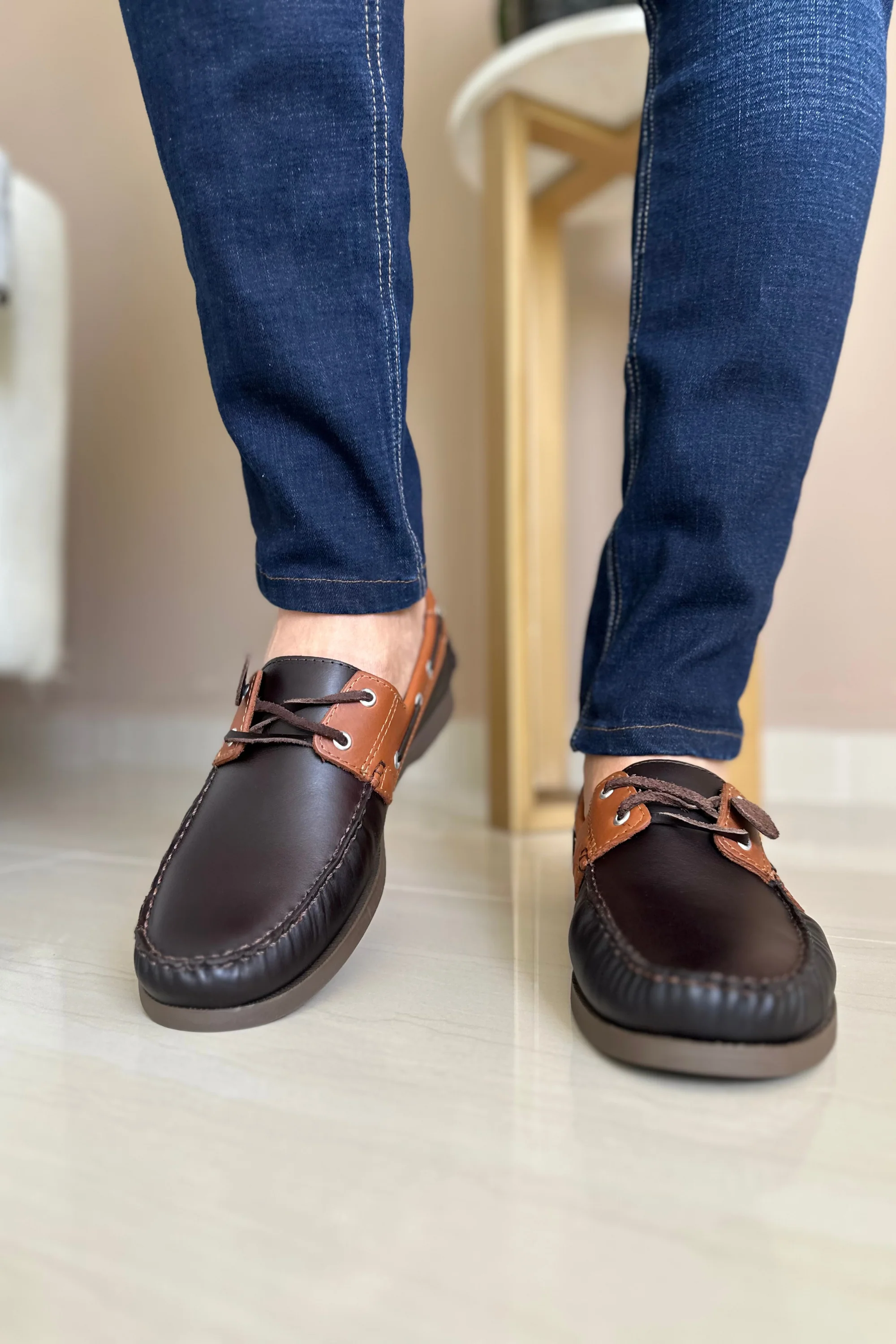 MOCASINES EN CUERO  PARA HOMBRE REF: ANDREW 731 CAFE X MIEL - Image 3