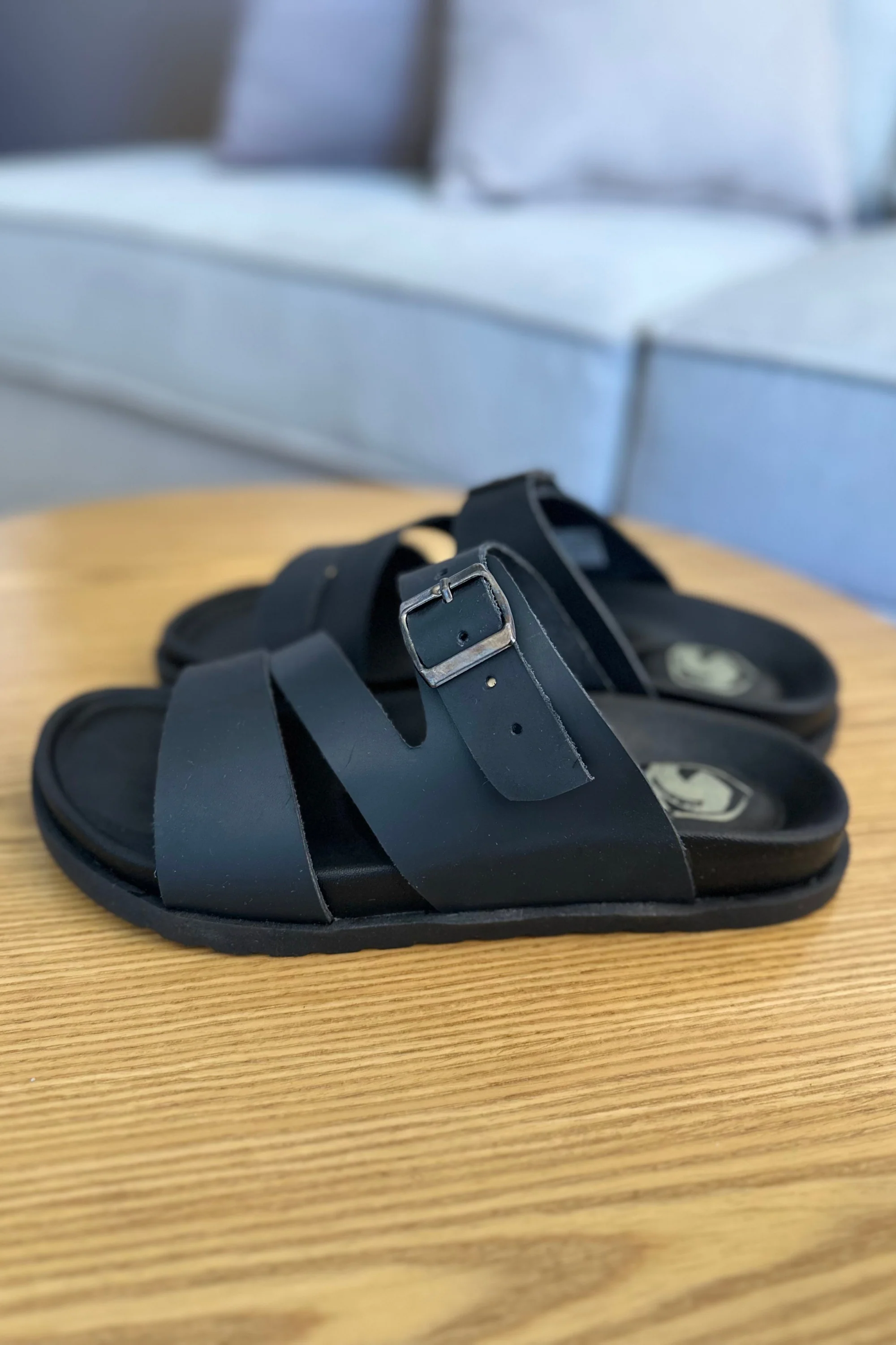 SANDALIAS EN CUERO PARA HOMBRE COLOR NEGRO REF: 58 EVORA - Image 3