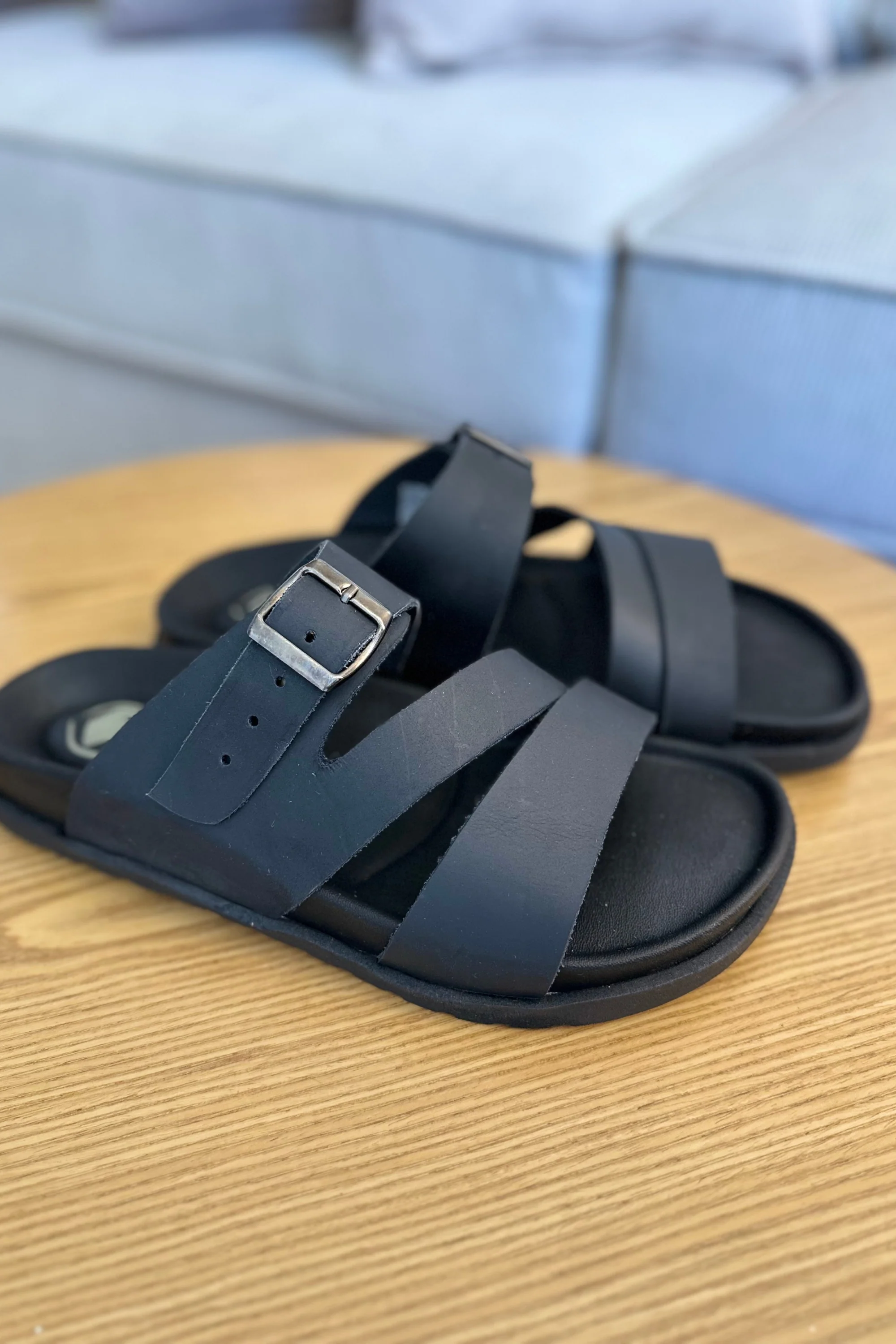 SANDALIAS EN CUERO PARA HOMBRE COLOR NEGRO REF: 58 EVORA - Image 4