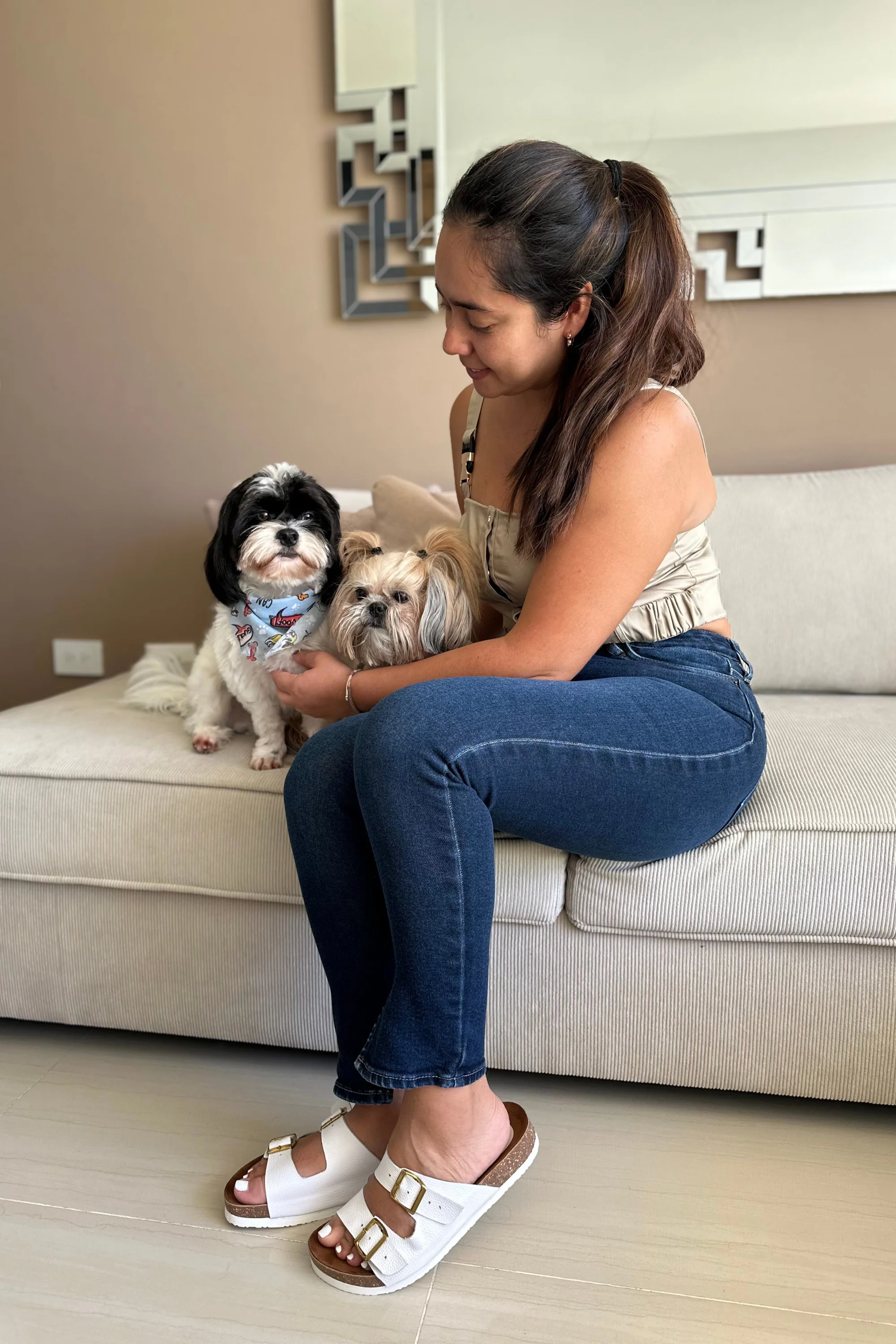 SANDALIAS PARA DAMA EN CUERO DE BLANCO REF: LEOPARD LUXE - Image 4