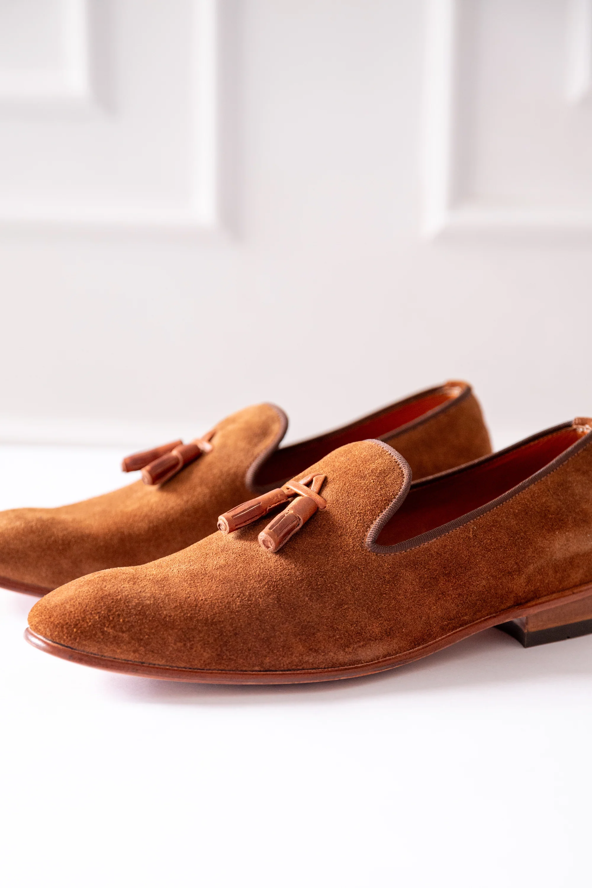 SLIPPERS BASILIO EN CUERO CARNAZA CAMEL PARA HOMBRE  / REF: LUZ 1707 - Image 3