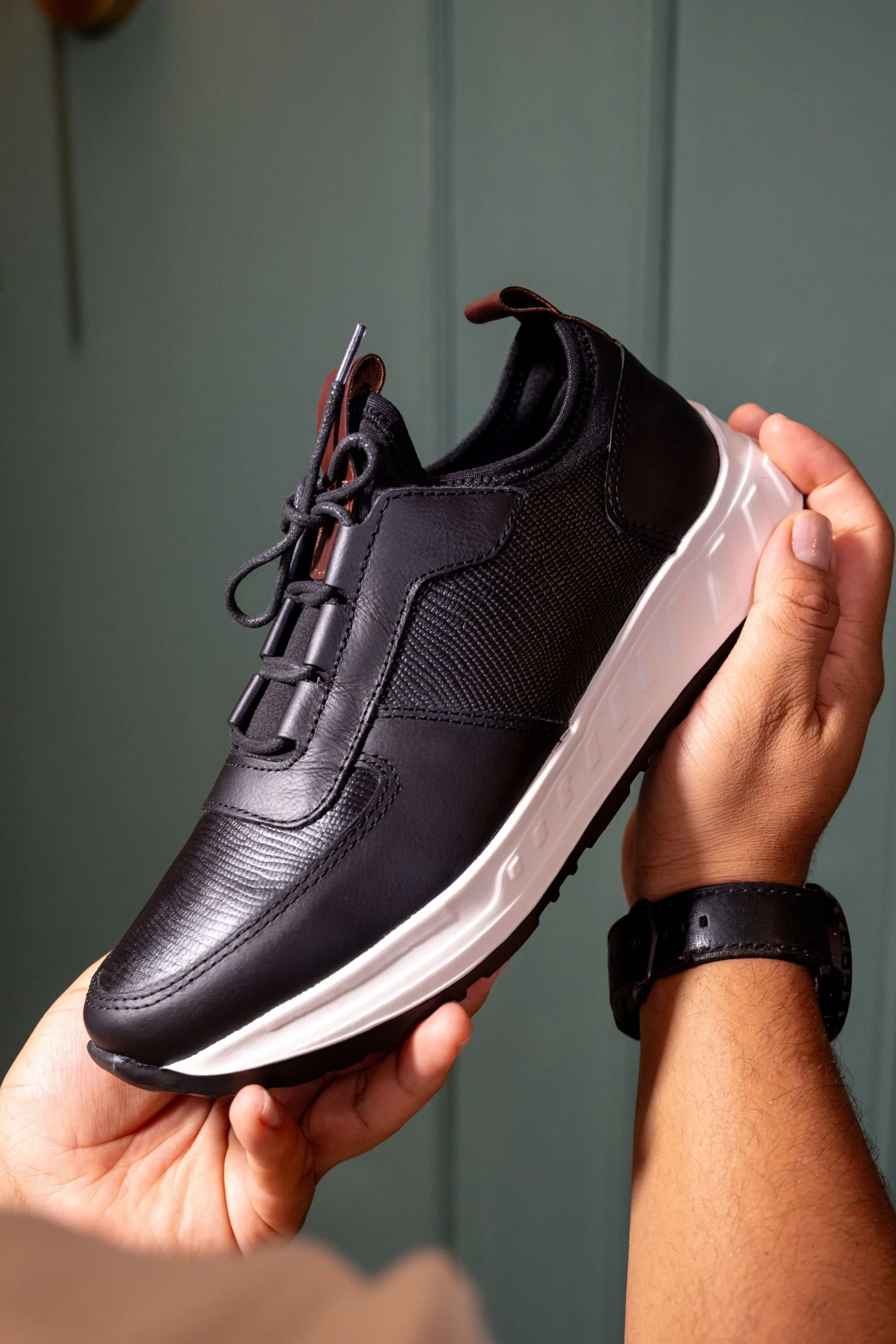 TENIS PARA HOMBRE EN CUERO NEGRO | REF: DAVID 355 - Image 3