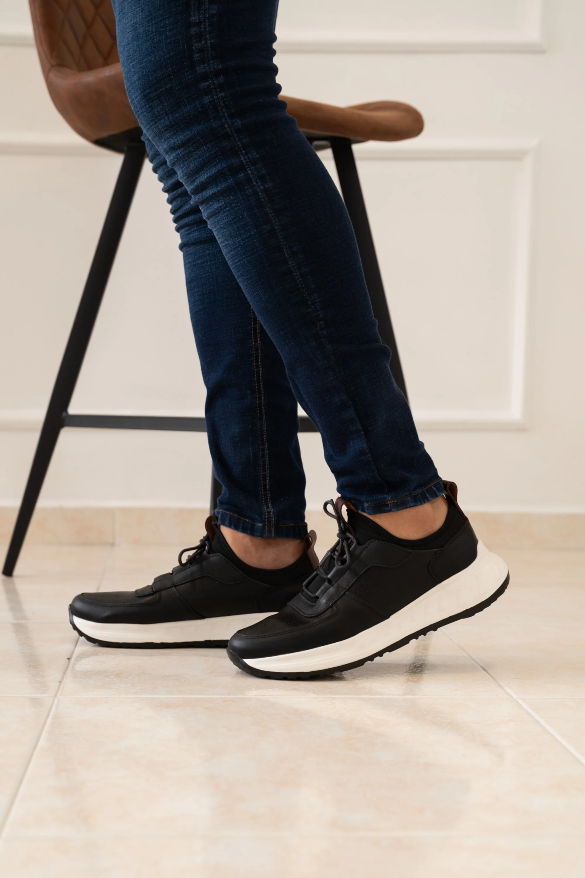 TENIS PARA HOMBRE EN CUERO NEGRO | REF: DAVID 355 - Image 5