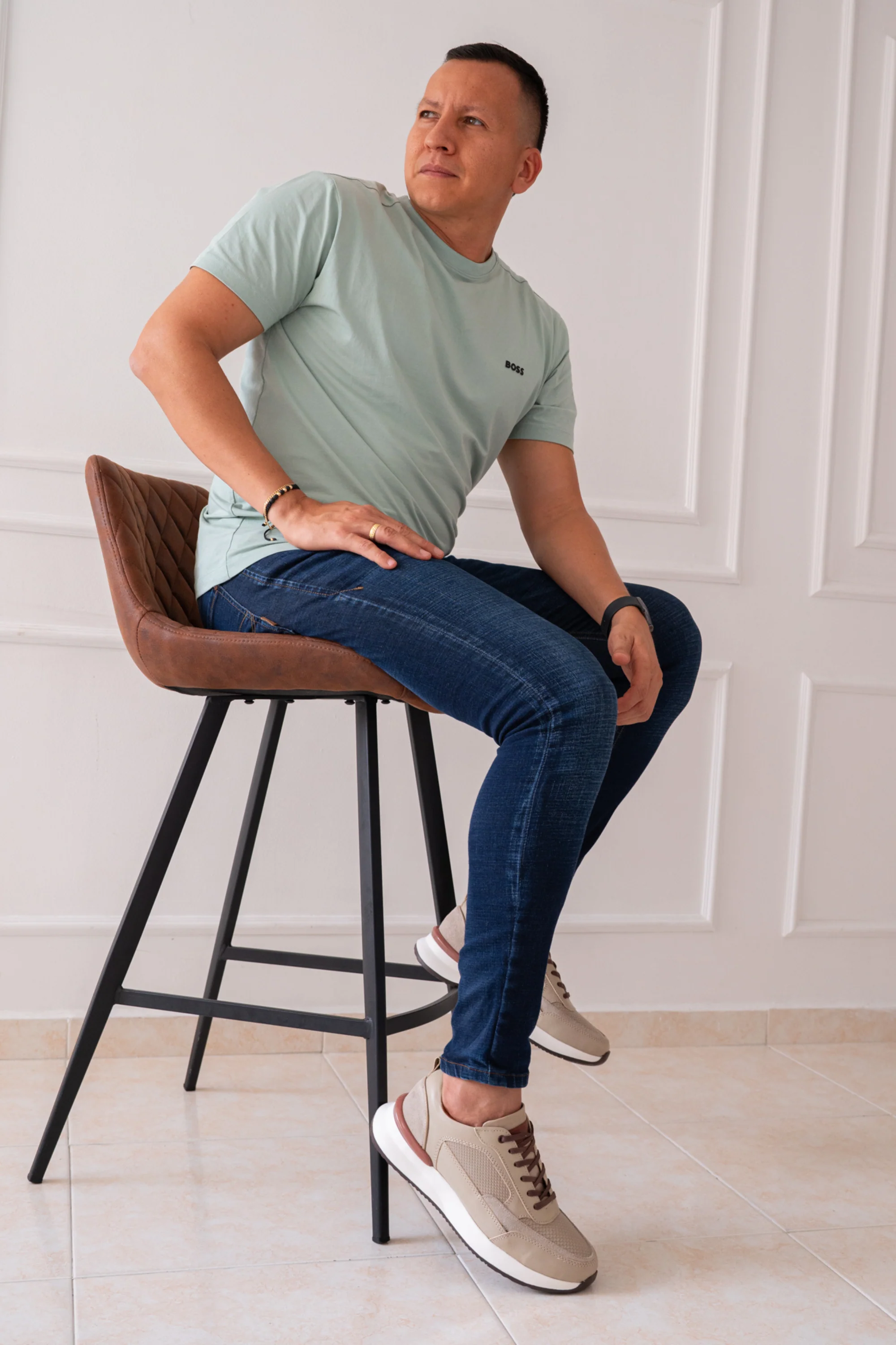 TENIS PARA HOMBRE EN CUERO ARENA REF: VERONA 3205 - Image 5