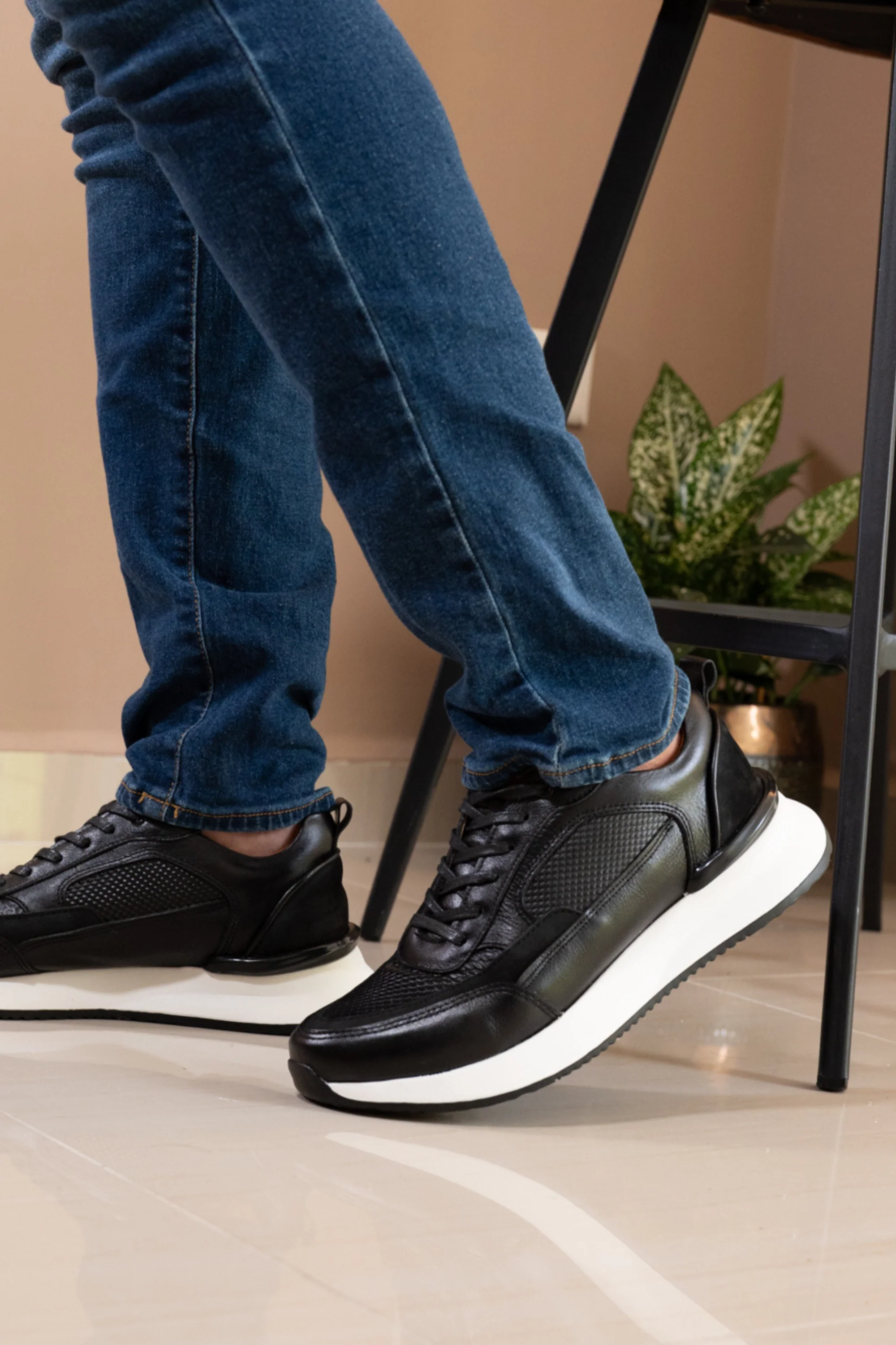 TENIS PARA HOMBRE EN CUERO NEGRO  REF: VERONA 3205 - Image 6