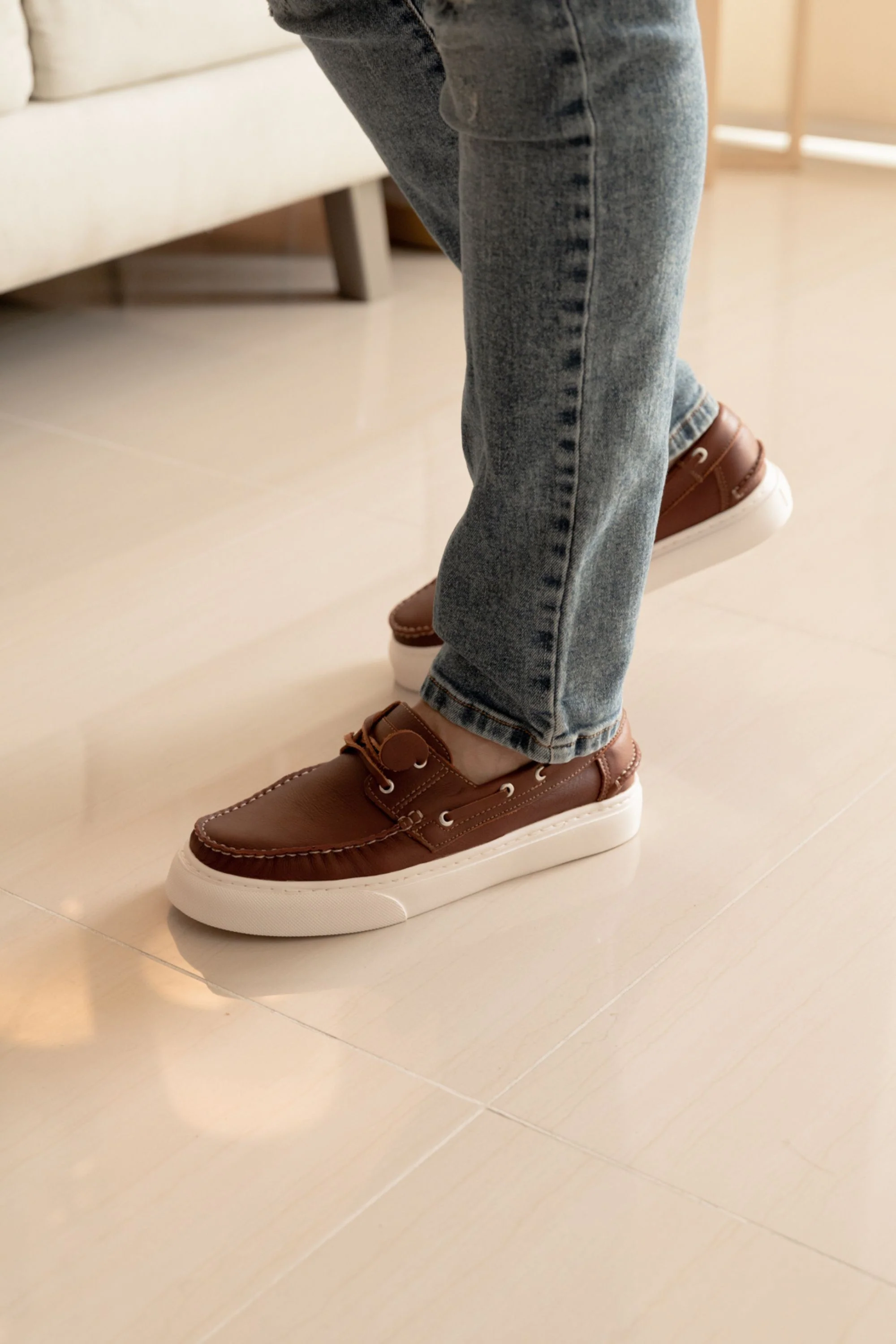 ZAPATO APACHE FEDERICO II DE CUERO MIEL PARA HOMBRE / REF: 02 - Image 3