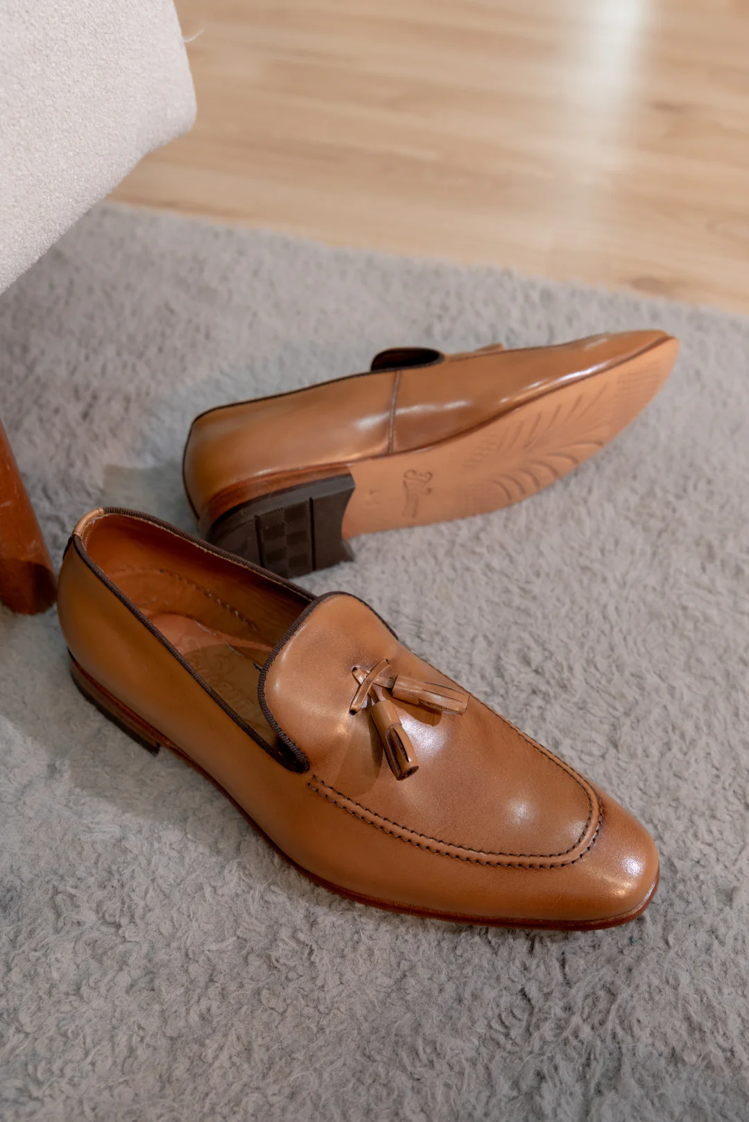 ZAPATO LOAFERS CARLOS DE CUERO MIEL PARA HOMBRE / REF: LUZ 2134 - Image 3