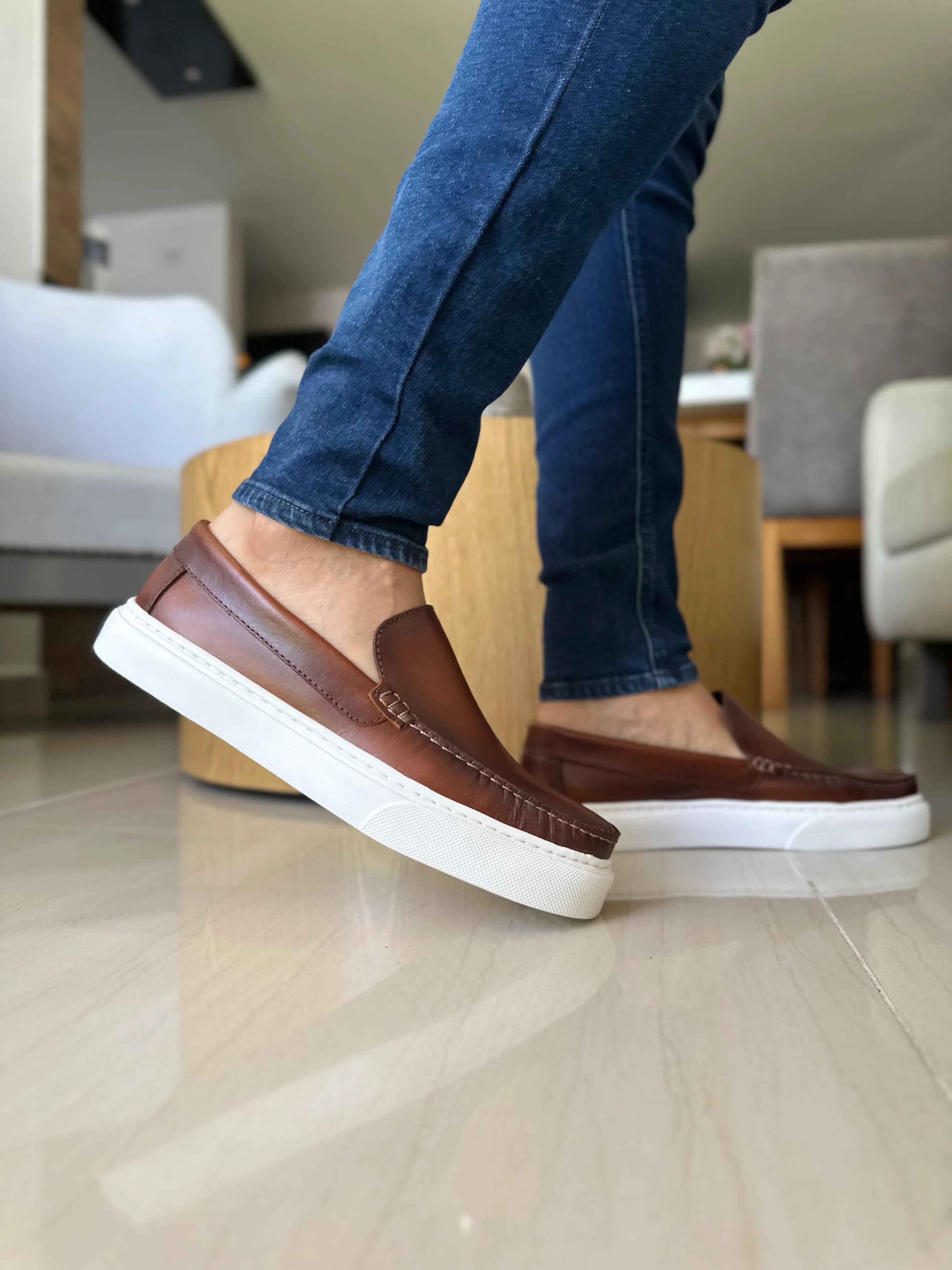 ZAPATO MOCASÍN EN CUERO PARA HOMBRE COLOR COÑAC | REF: LUCIO - Image 3