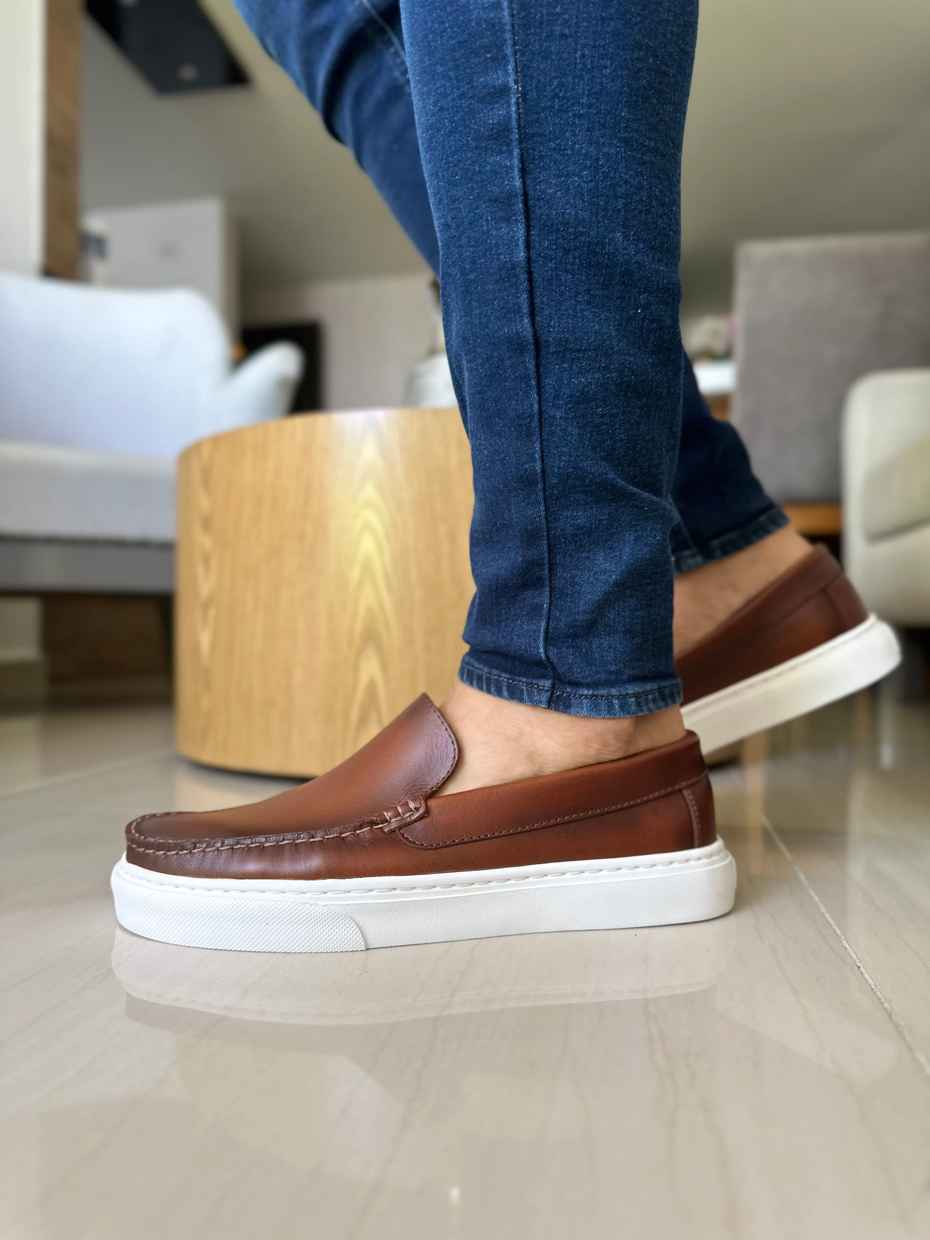 ZAPATO MOCASÍN EN CUERO PARA HOMBRE COLOR COÑAC | REF: LUCIO - Image 5