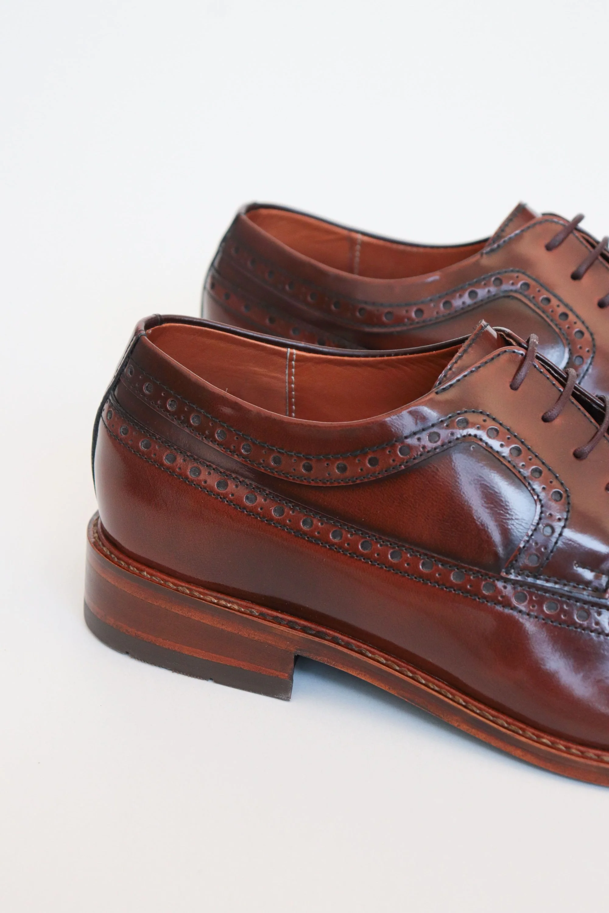 ZAPATO DERBY CRISTIAN DE CUERO CAFE BRILLANTE PARA HOMBRE / REF:LUZ CARACAS - Image 5